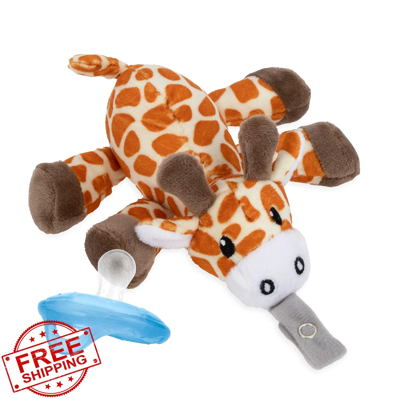 Nuby Calming Snuggleez Pacifier Giraffe Plush Combo Comfort
