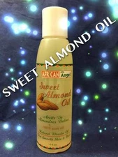AFRICAN ANGEL NATURAL SWEET ALMOND OIL HAIR, BODY OILS 4 FL OZ