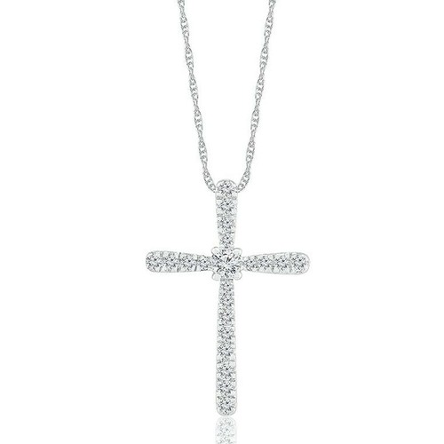 Acquista Collana da donna Fritzie in taglio Rotondo 0.42 Carati , Oro