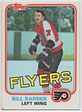 BLU016 1981-82 Topps #2 Bill Barber Philadelphia Flyers