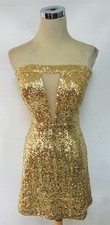 NWT WINDSOR 83 Gold Cocktail Dance Prom Party Dress 3