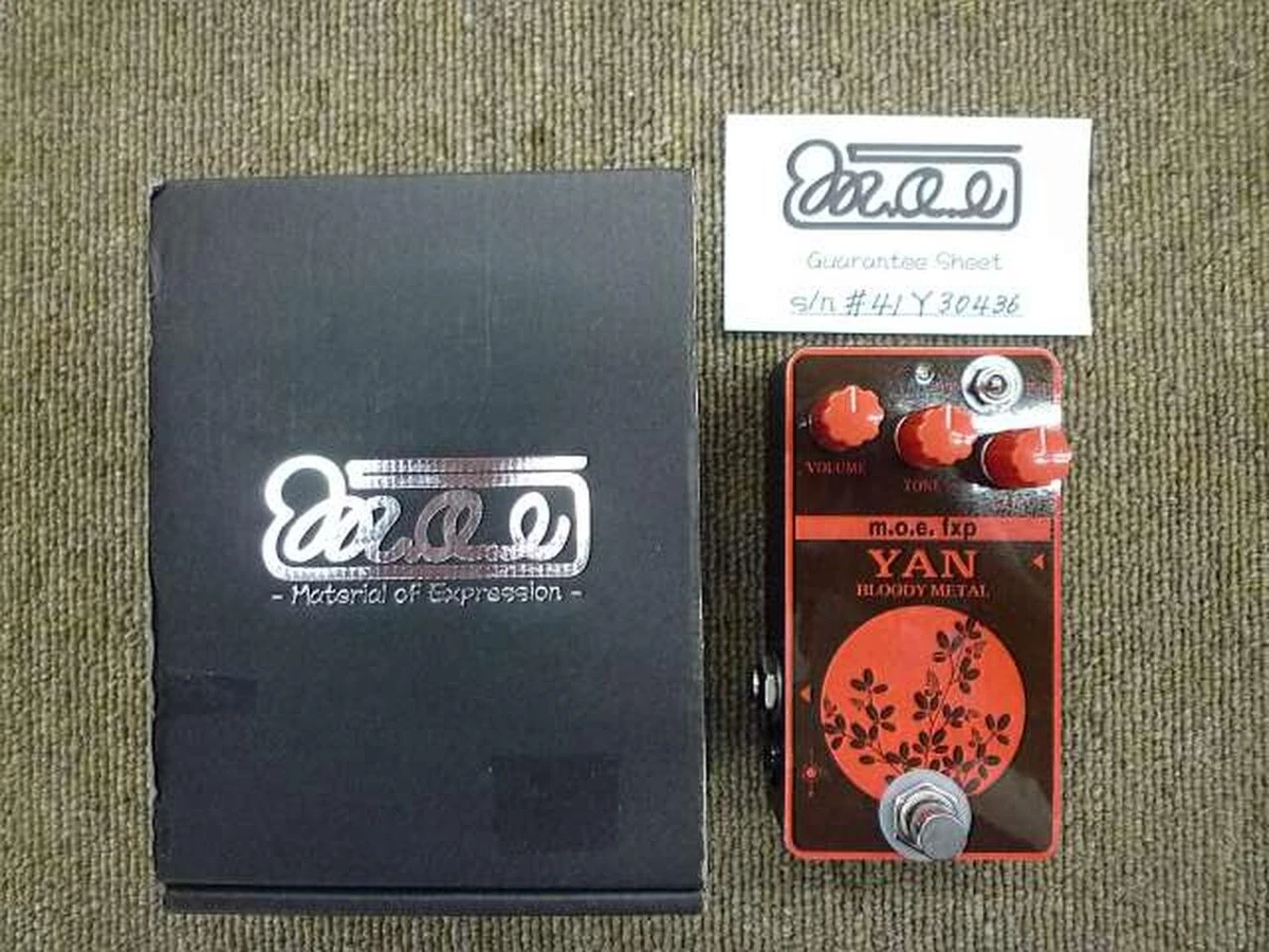 M.O.E. FXP Yan Bloody Metal High Gain Distortion Guitar Effect Pedal with Box