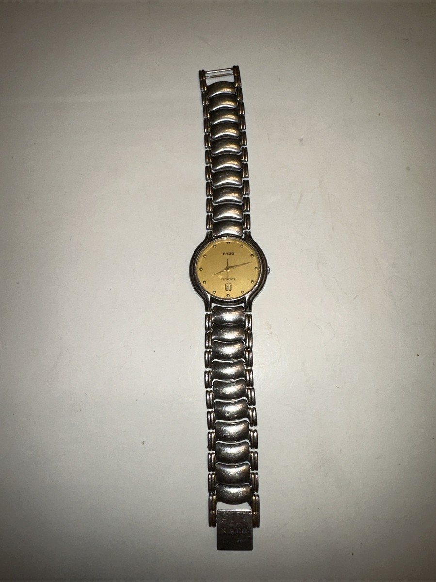 RADO フローレンス 129.3644.4 ゴールド クォーツ メンズ腕時計 RADO Florence Vintage 129.3644.4 38319148 Date Gold Dial Quartz