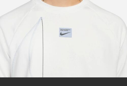 Top fitness in pile Nike Dri-FIT da uomo a maniche lunghe (DQ6622-121) bianco taglia 2XL nuovo con etichette! - Foto 4 di 13