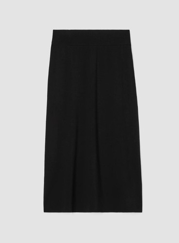 Eileen Fisher Maxirock Stretch Jersey A-Linie Größe M schwarz