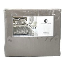 Hotel Collection Honeycomb Trellis Grey KING 16" Bedskirt Dust Ruffle