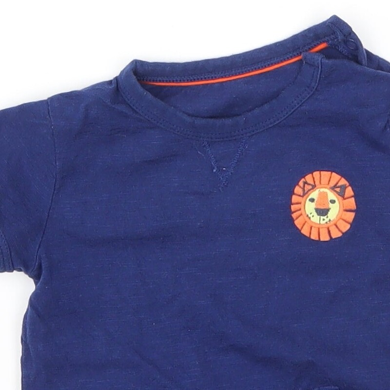 Mini Club Baby Blue 100percent Cotton Basic T-Shirt Size 6-9 Months Crew Neck image 8