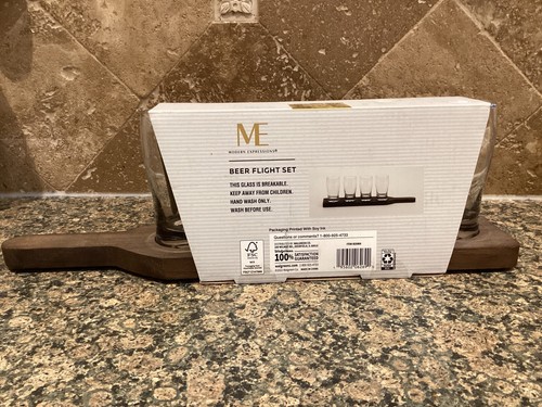 Modern Expression Beer Flight Set - Includes 4 Tasting Glasses New - Picture 2 of 2