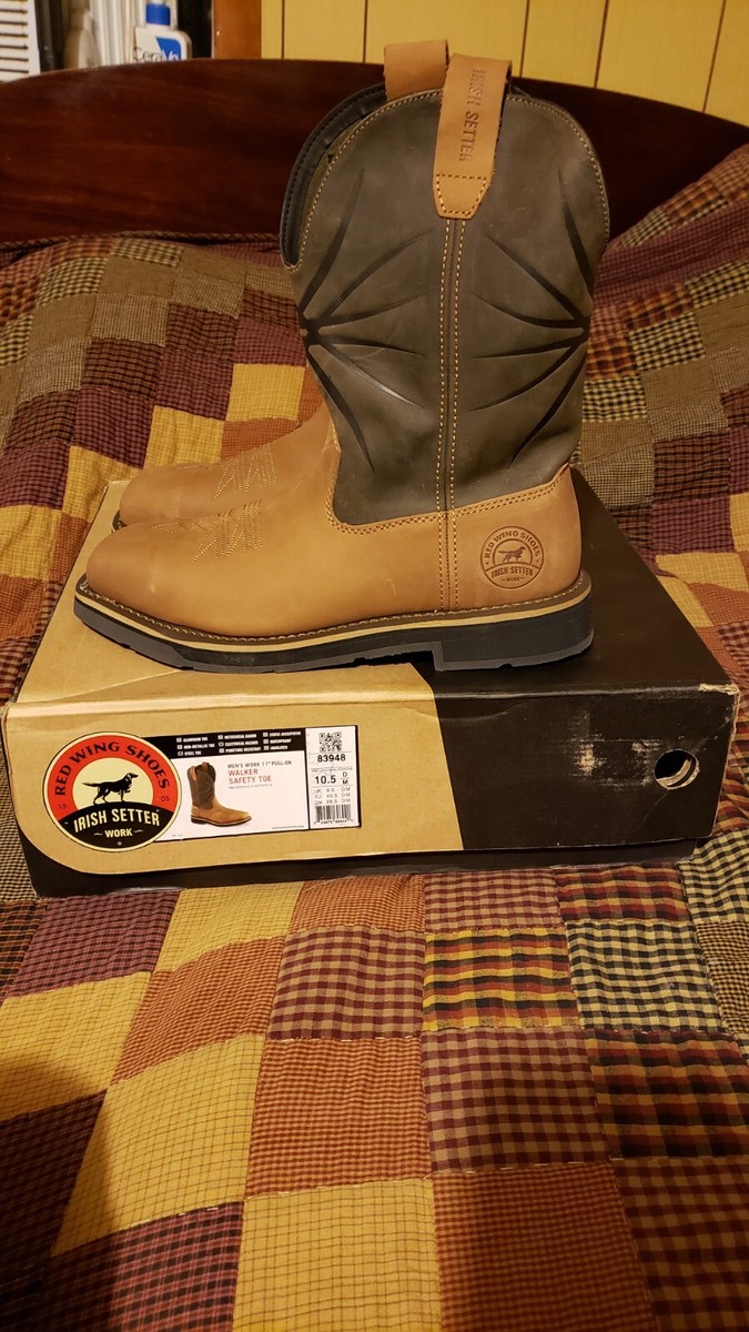 Red Wing Irish Setter Walker Safety Toe Boots Mens Size 10.5 D 