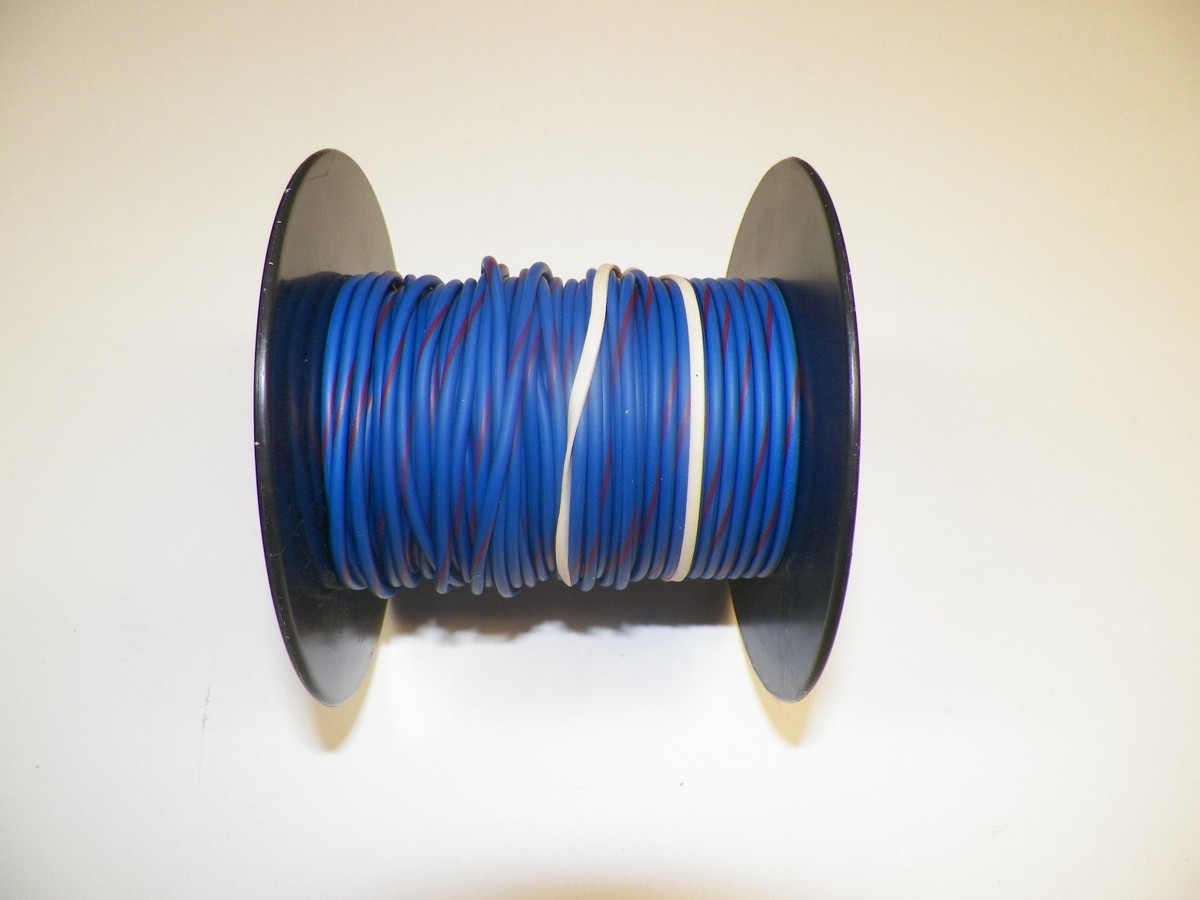 100 FOOT SPOOL 16 GAUGE GXL H TEMP WRE ORANGE/BLUE STRPE AUTOMOTVE 100 FOOT SPOOL 16 GAUGE GXL H TEMP WRE ORANGE/BLUE STRPE AUTOMOTVE
