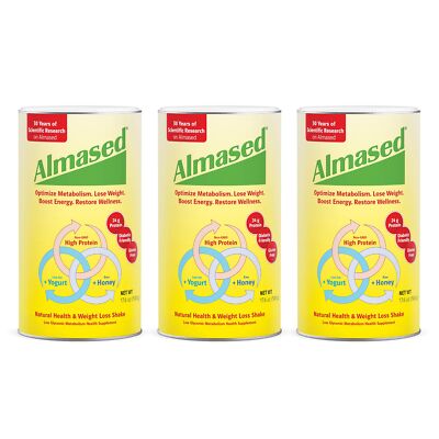 Almased Meal Replacement Beverage Powder Pack of 3 17.6 Ounce Metabolism Booster