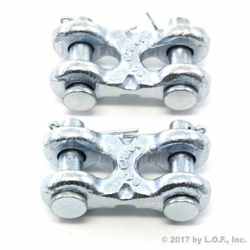 2) Safety Chain Repair Link 1/4 5/16 Twin Clevis Trailer 3900 WLL eBay