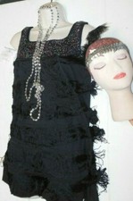 Sequin trim Dance Costume Charleston Shimmy dress Ch/Adult szs w/ hdpc beads
