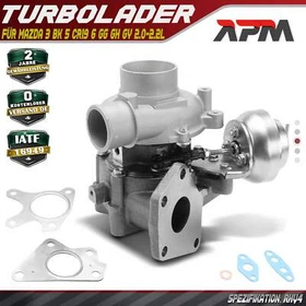 Turbolader für Mazda 3 BK 5 CR19 6 GG GH GY 2.0 MZR-CD Di CD 2.2 MZR-CD 2002-13