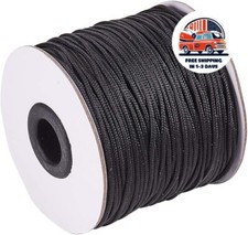 1.5mm 100 Yard Black Nylon Cord Wind Chime Cord Replacement Braided Blind String