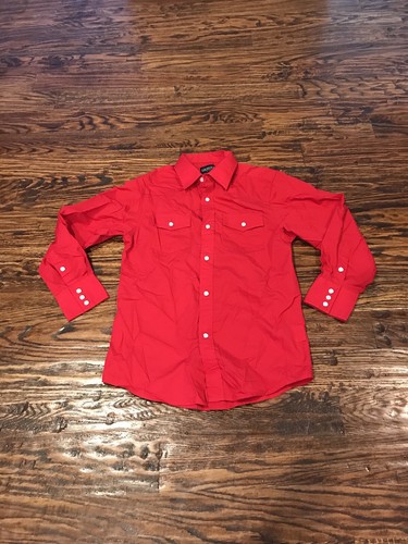 Long Sleeve Shirt with Pearl Snaps Size 