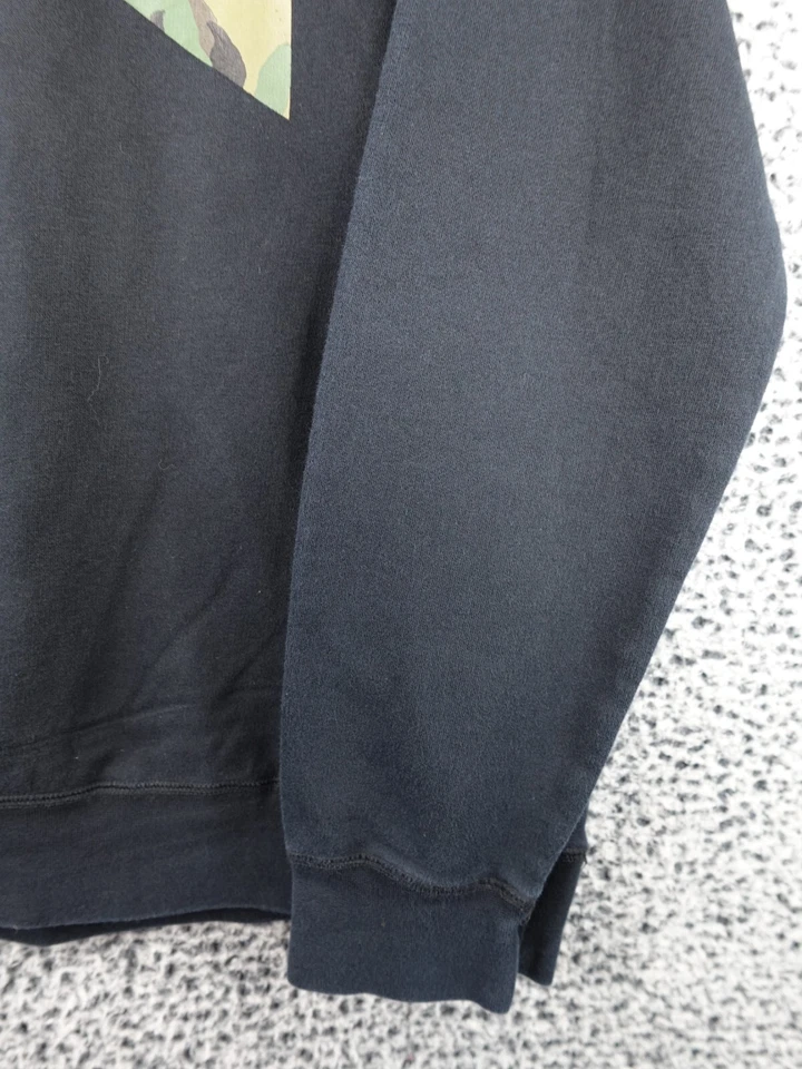 Nike Sudadera Para Hombres L Negra Camuflaje Polar Cuello Redondo Pullover Skateboarding Foto 4 de 4