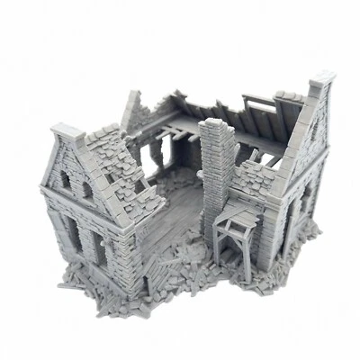 QP3D WARGAMES COMPATIBLE WITH Warhammer fantasy terrain scenery Ruined Waller Residence