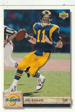 FREE SHIPPING-MINT-1992 Upper Deck #111 Jim Everett Los Angeles Rams 