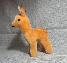 Vtg Steiff Animal Collectors Stuffed Animal Plush Toy 7" Fawn Mohair no button