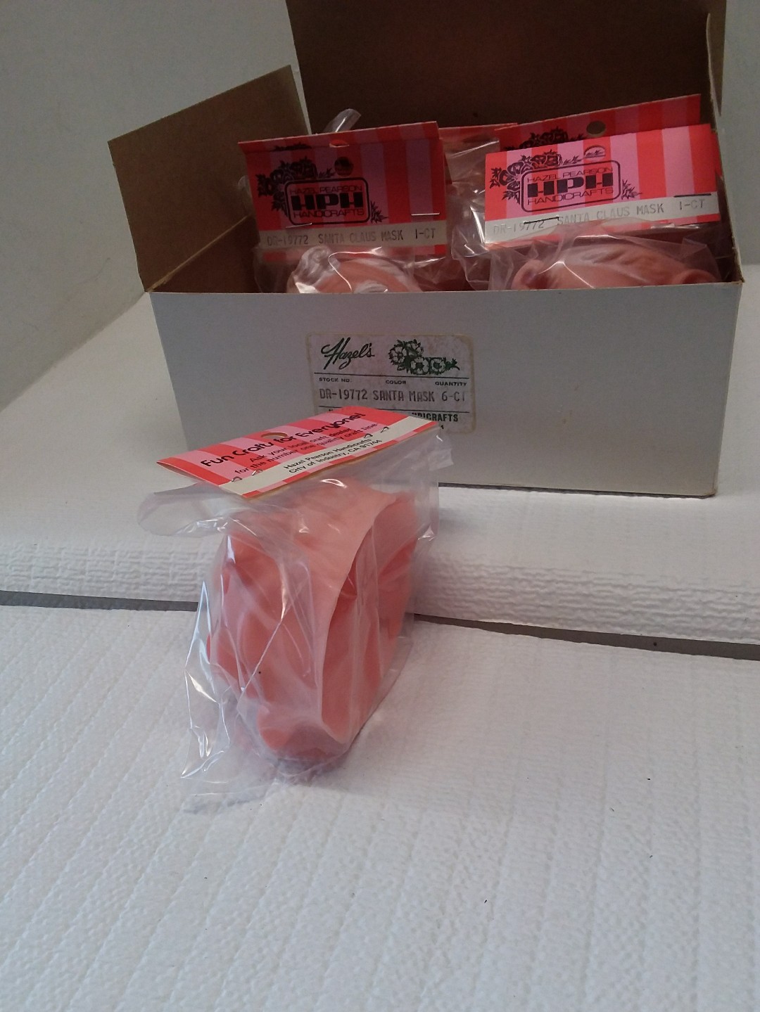 Lot of 8 Vintage Hazel Pearson handicrafts santa claus mask