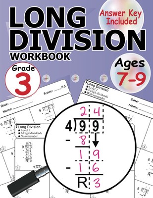 Long Division Workbook Grade 3 by Mathematics By Kim