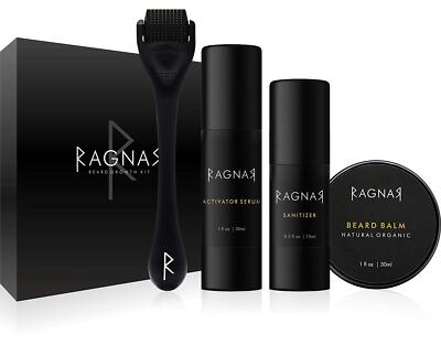 RAGNAR - Bart Set | Bartwuchsmittel für Männer | Bartwuchs fördern | Bartlück...