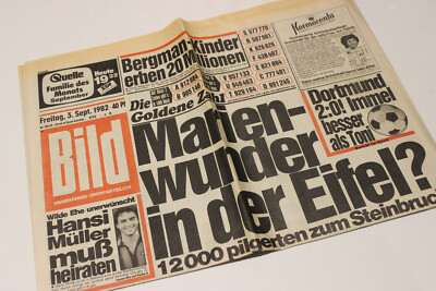 Bildzeitung 3.9.1982 September 03.09.1982 gift 40. 41. 42. 43rd Birthday