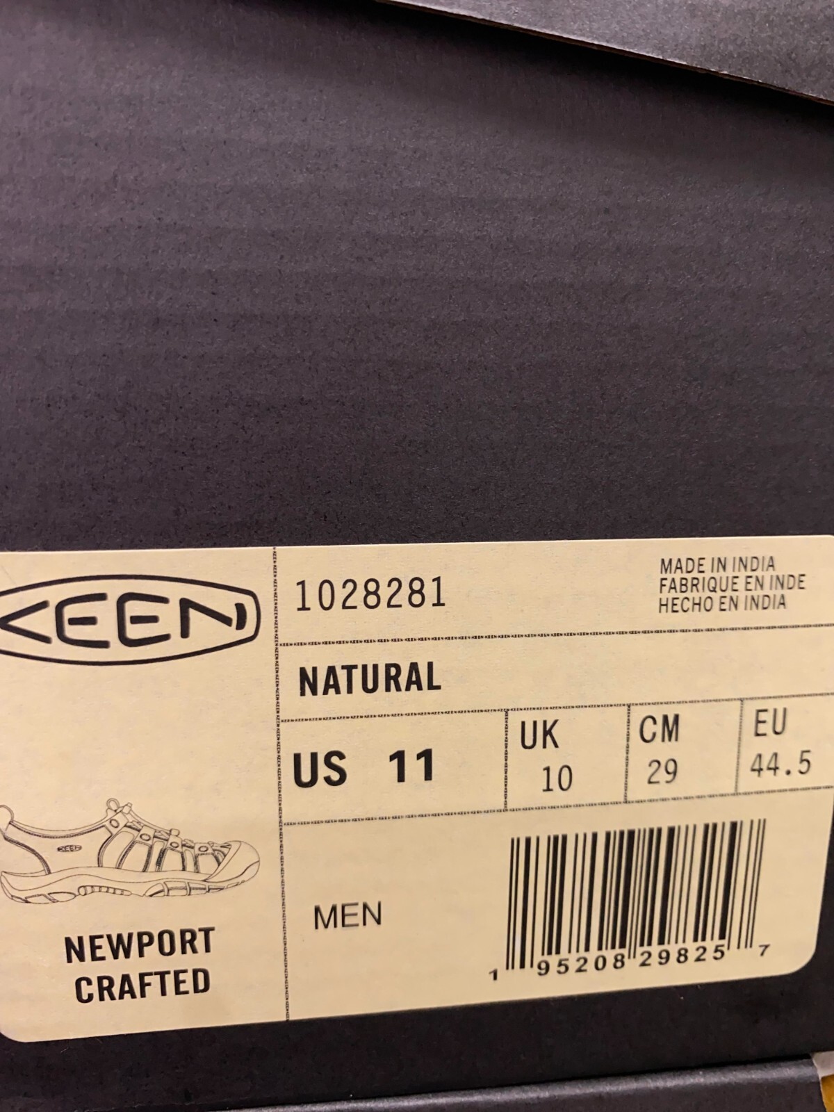 Кожаные босоножки Keen Newport, выпущенные 20-летним лимитированным тиражом, Натуральный коричневый 1028281