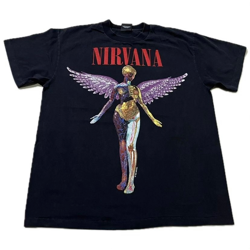 Vintage 1993 Nirvana In Utero Size L Music Single stitch Giant T 