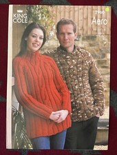 Pre-owned Knitting Pattern - King Cole 2960 - His Hers Sweaters - 34-46” - Aero