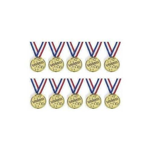 1 to 96 Gold Winners MEDAL Olympic Kids Medals Ideal Party Bag Filler SPORTS DAY - Picture 1 of 7