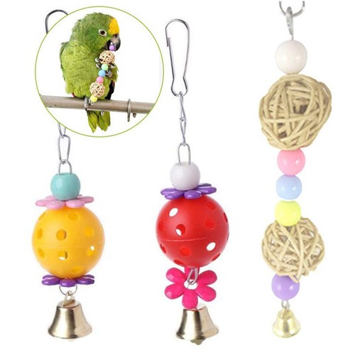 12pcs Parrot Toys Set Metal Rope Small Ladder Stand Budgie Cockatiel Cage Bird - Picture 6 of 9