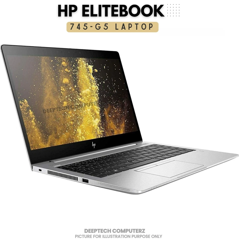 HP EliteBook 735 G5 Laptop 14" AMD Ryzen 7 Pro 32GB RAM 2TB SSD 90 Days Warranty - Image 3 of 4