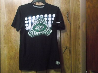 Pre-owned Mens NFL Nike New York Jets ''Gloves''  Football TShirt-Sz S-100% Cotton