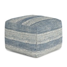 Simpli Home Clay Square Pouf
