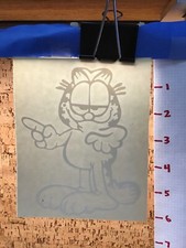 Garfield Pointing - White - Vinyl Sticker Decal - Y7-1.177