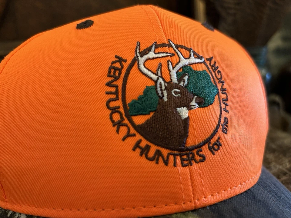 NWOT Kentucky Hunters For The Hungry-Blaze Orange & Camo Embroidered Logo - Image 2 of 4