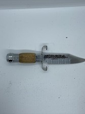 Vintage 10 Fixed Blade J. Bowie Knife Wooden Handle With Box.