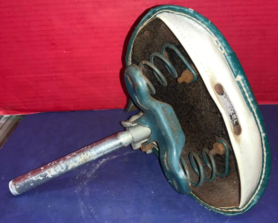 Vintage Troxel Blue & White Bike Seat - AS IS - NOT TESTED Foto 3 de 4