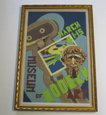 ANTIQUE PAINTING ORIGINAL ILLUSTRATION ART MUSEUM EXHIBITION ABSTRACT MODERNISM