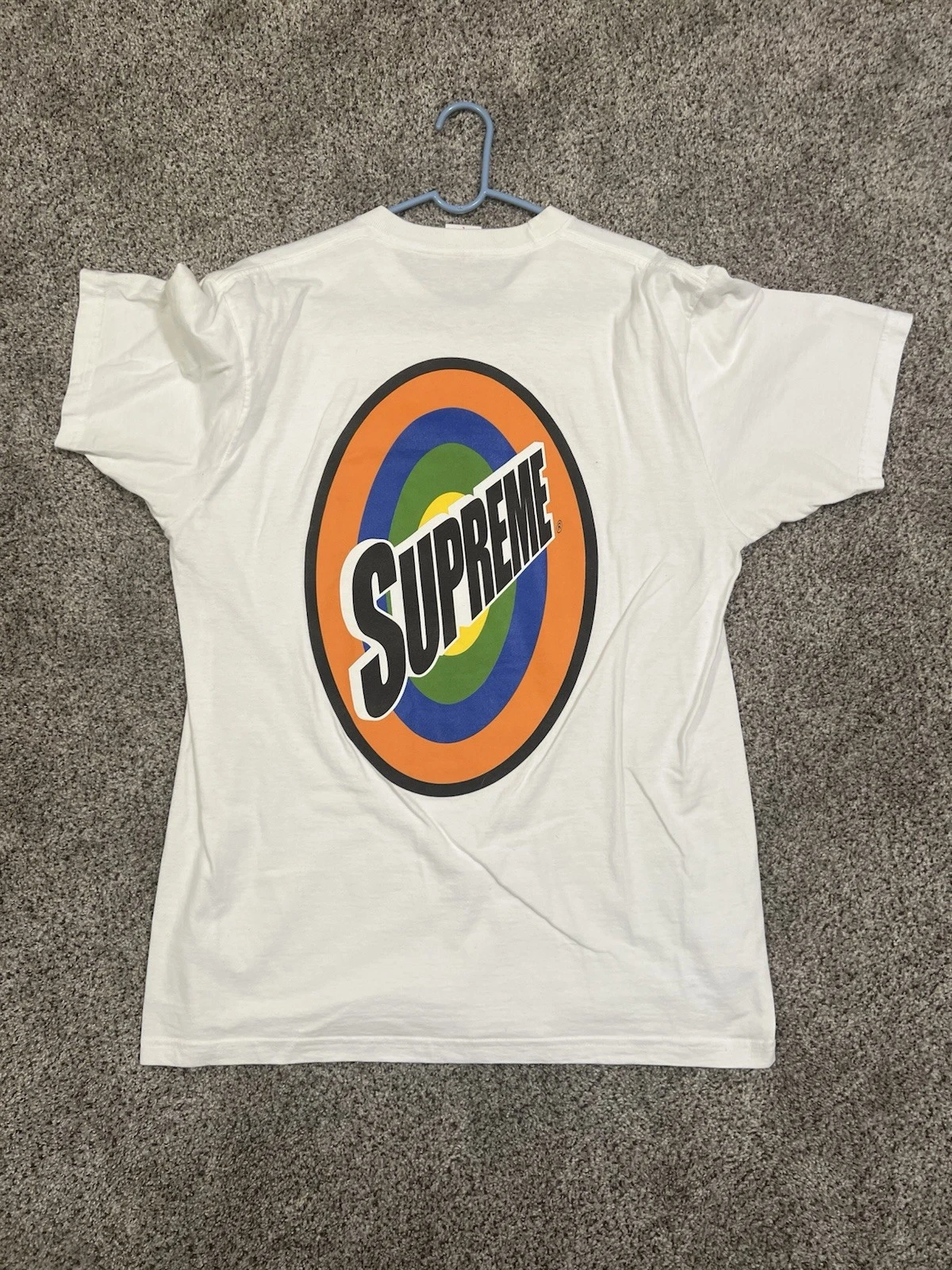Chemise blanche Supreme SS16 Spin Logo taille L marée lessive
