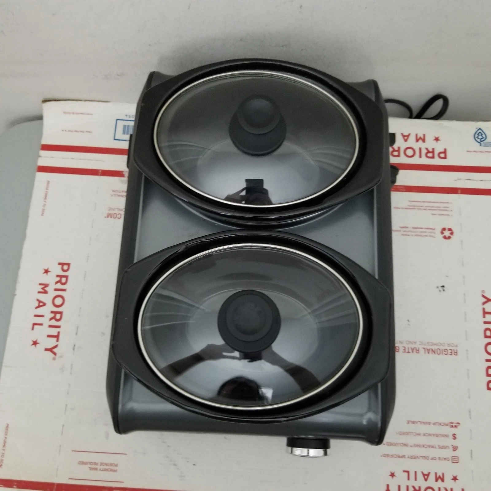 Crock Pot SCCPMD1-CH Hook Up Double Oval Connectable 2 1-Quart Slow Cookers Pots