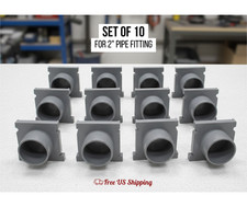 NDS 546 Mini Channel 2" End Outlet PVC Gray Drainage System Cap 10-Pack