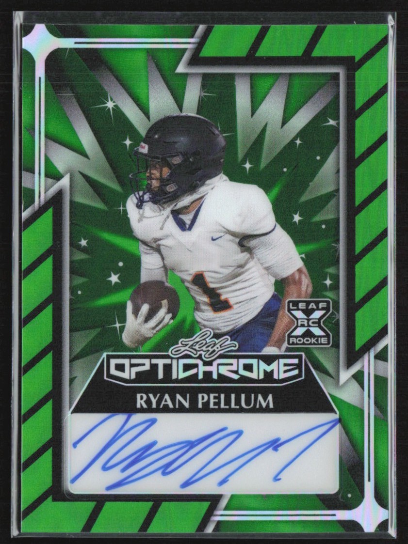 Ryan Pellum 2024 Leaf Optichrome Green RC Auto /5 #O-RP1