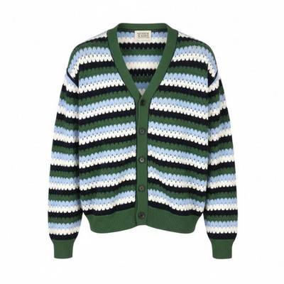 SCOTCH & SODA Herren Pullover L gestreift offen Strick Knopfleiste Cardigan *