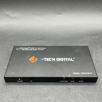 J-Tech JTECH-MV41 Quad Multi-Viewer Seamless Switch Processor No Power Cord