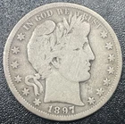 1897 S Barber Silver Half Dollar 50C Better Date