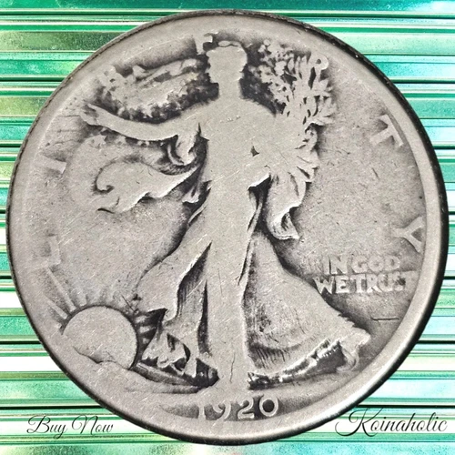 1920 D Walking Liberty Half Dollar 50C VG Very Scarce Pulled From Storage