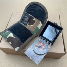 Vintage Silva Type 20 Ranger Compass Mirror Sweden W/ Uncle Mikes Sidekick Pouch